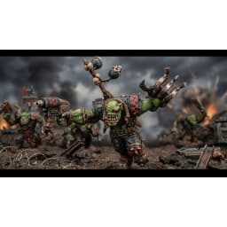 Brutal Orc Raiders Miniature,3d Printing,Gray Resin,Unpainted,Game Miniatures,Model Collection,Character Figure,Orc