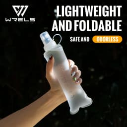 WRELS Soft Flask Folding Collapsible Water Bottle TPU BPA Free Outdoor Sport Portable Water Bag Running soft water kettle