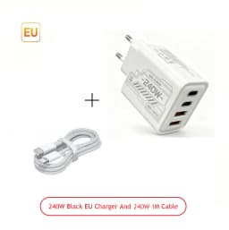 240W GAN Mechanical Fast Charger Multi Port USB Power Adapter Travel Charger Yellow Black White Available EU US Plug