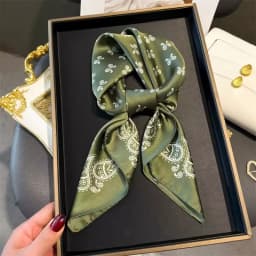2025 New Paisley Print Small Square Scarf Soft Satin Silk-like Thin Neck Scarf Mature Style Sunscreen Headscarf For Women