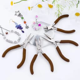 4Pcs Jewelry Pliers Tool Set Needle Nose Pliers Round Nose Pliers Wire Cutters Bent Nose Plier for Jewelry Beading Repair Making