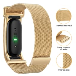 For Fitbit Air Band Milanese Loop Magnetic Stainless Steel Strap Replacement Wristband Women Men Black Silver Gold Rose Gold