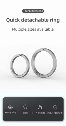 Titanium Alloy Quick Release Keychain Ring Buckle Waist Belt Buckle Quick Hanging Buckle Keyring Outdoor Tool EDC