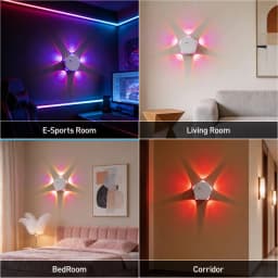LED PIR Night Light with Motion Sensor RGB Rechargeable Magnetic Wall Lamp Mood Ambient Light for Cabinet Hallway Stair