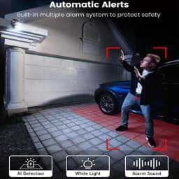 Renewed AOSU 5000mAh 3MP Solar Camera Outdoor Wireless Two-way Audio Security Camera Auto Tracking Solar Panel PTZ CCTV Camera
