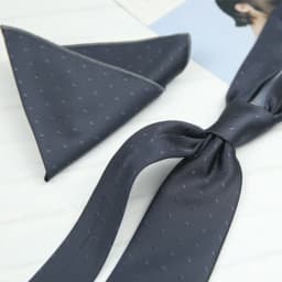 2pcs Neck Ties Set New Arrival Wine Red Striped Neckties Formal Business Khaki Dots Floral Pocket Square Wedding Shirt Cravat