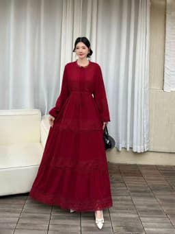 Retro Ladylike Light Purple Lace Splicing Long Sleeve Women's Dress Slimming Waist Design Elegant Floor-length Gown