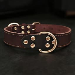 Genuine Top Layer Leather Dog Collar, 3 Sizes For Medium Large Dogs, Handmade Durable Skin-Friendly Outdoor Walking Pet Collar