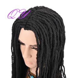 Men's Long Dreadlocks Wig African Traditional Black Wig Synthetic Fiber Wig Suitable for Daily Wear Suitable for Daily Wear