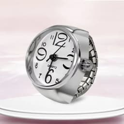 New Ring Watch Hot Selling Creative Arabic Numeral Scale Circular Dial Alloy Shell Finger Couple Men's And Women's Styles