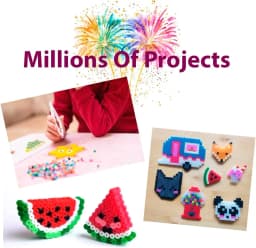 2.6mm Bulk Pink Color Series Perler Beads Refill Pack - 1000/5000pcs Fusible DIY Art Craft Fuse Beads for Mosaic Puzzle Kits