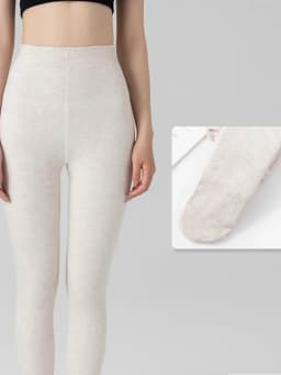 Tossy Warm Fleece Lined Super Thick Warm Leggings Women Winter Spandex Ribbed Slim Pattern Leggins Winter High Waist Basic Pants