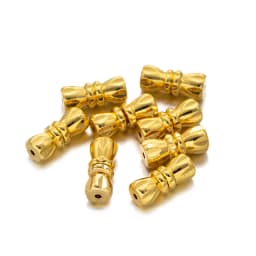 20pcs 12x4mm Brass Screw Clasps Barrel Clasps Cord End Caps Jewelry End Tips Connectors for Bracelet Necklace Making Accessories