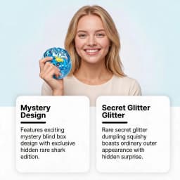 Ocean Series Shark Shiny Dumplings Soft Slow Elastic Pressure Ball Sensory Squeeze Toys Realistic Mantou Squid Decompression