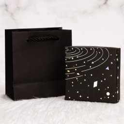 Multi Size Square Ribbon Jewelry Box With Ring Earring Necklace Bracelet Charm Black Jewelry Kraft Paper Gift Packaging Box