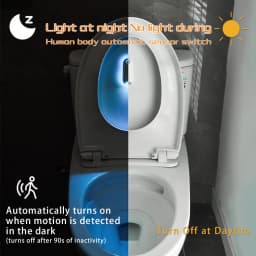 Smart Motion Sensor Night Light LED Projector Toilet Lights USB Rechargeable Colorful Foot Lamp Wall Lamp for Bathroom Corridor