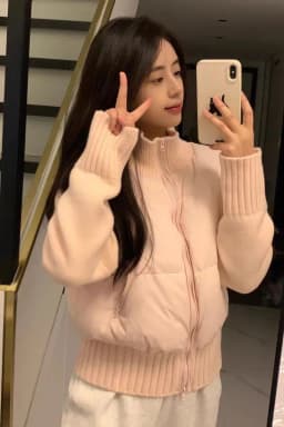 Chic Short White Cotton Jacket Women's Warm Design Sensation Winter Outerwear Fashionable Minimalist Style Coat