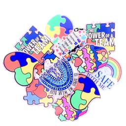 10PCS Mixed 54MM Glitter Acrylic Charms Heart Lung Dog Mom Nurse Fit DIY ID Card Badge Holder Jewelry Making