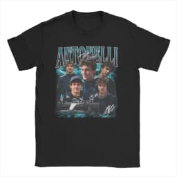 Andrea Kimi Antonelli Smoking and Drinking Beer T-Shirts for 100% Cotton T Shirt Short Sleeve Tee Shirt Plus Size Clothes