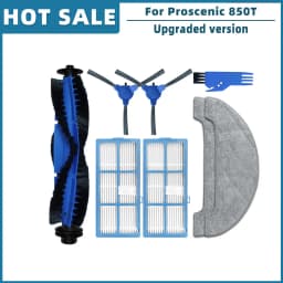 Replacement Accessories For Proscenic 850T Robot Vacuum Cleaner Spare Parts Main Side Brush Filter Hepa Mop Rag Brush Cover