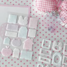 WAKAWAKA Fluffy Felt Stickers Cute Winter Plush 3D Scrapbook Stickers Plush Photo Frame Deco Diy Arts Crafts Album