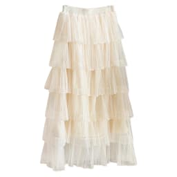 Korean Style Multi-Layered Cake Skirt High Waist Midi Skirt for Women Spring 2026 New Arrival Elegant Tulle Skirt