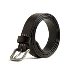 Maden New Retro Black First Layer Cowhide Belt Genuine Leather Men's Versatile Daily Solid Color Belt