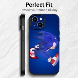 Cartoon Hedgehog S-Sonices Phone Case For IPhone12 13 14 15 16 17Pro Max Plus Classic Black Soft Shell