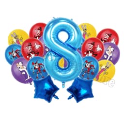 The Amazing Digitals Circus Digit 1-9 Balloons Kids Kawaii Birthday Decoration Baby Shower Gender Reveal Party Supplies Gift New
