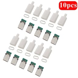 5/10Pcs TYPE C USB 3.1 24 Pin Male Plug Welding Connector Adapter with Housing Charging Plugs Data Cable Accessories Repair