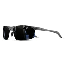 Classic Retro Semi-Rimless Square Polarized Sunglasses - Lightweight PC Frame & Spring Hinges, UV400 Unisex for Driving, Fishing