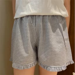 Y2k Shorts Womens Plaid Ruffle Lounge Shorts Gingham Print Casual Pajama Shorts Cute Striped Checkered Sleep Pj Bottom
