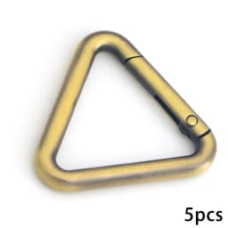 5pcs Triangle Key Ring, Spring Snap Clip Hook Trigger Keychain Kettle Buckle for Bags Purses
