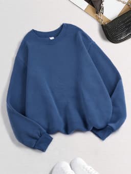 2026 Winter Womens Solid Hoodies Basic Warm Fleece Sweatshirt Soft Breathable O-Neck Pullover Casual Oversize Female Clothes
