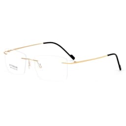 New 2022 Rimless Glasses Frame with Recipe Customized Lenses Shapes Flexible Temple Legs Prescription Eyeglasses for Men Women