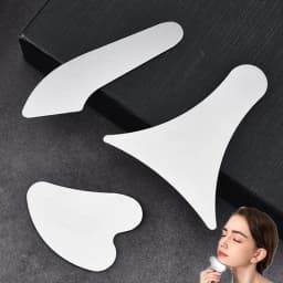 1Pcs Stainless Steel Gua Sha Scraper Massager For Face Neck Body Guasha Massage Tool Facial Skin Care Guasha Board Face Massager