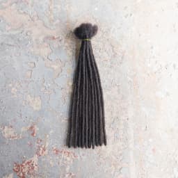 6-20 Inch 100% Human Hair Inter Loc Extensions 0.6cm Width Full Handmade Dreadlock Extensions for Men Women Kids Can Be Dye