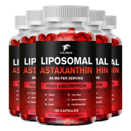 Liposomal Astaxanthin Capsules, with Phosphatidylcholine, Support Antioxidant, Brain, Eye, Cardiovascular, Joint & Skin Health