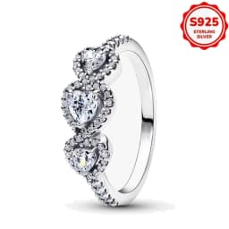 2026 Hot Selling 925 Silver Multi-Color Sun and Moon Heart-Shaped Ring for Women's Party Exquisite Jewelry Gift