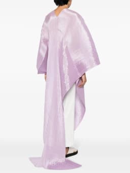 Miyake Pleated Women's Medium Length V-neck Drooping Blouse Dress