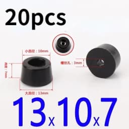 20Pcs Black Rubber Feet Chair Floor Protector Non-slip Furniture Feet Table Leg Cover Cabinet Bottom Pads Funiture Legs