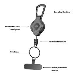 GITFOS Retractable Keychain with Phone Clip and Retractable Rope Key Ring