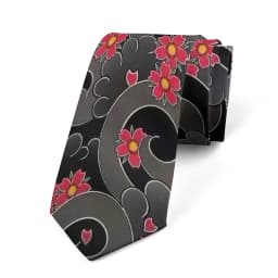 Anti-tattoo pattern printed tie men's 8cm wide casual business tea party shirt with tie knitted polyester fashion tie ladies