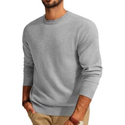 Men's Long Sleeve Sweaters Crew Neck Basic Lightweight Knitted Pullover Shirts Autumn Warm Streetwear Outdoor Jogger Coats