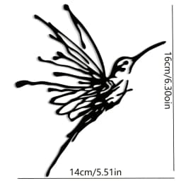 1pc Metal Hummingbird Wall Decor - Detachable Realistic Bird for /Outdoor,, - Elegant -Themed Decoration Suitable for Botanical