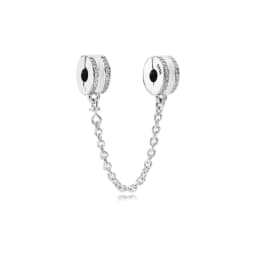 Hot selling 925 Silver Butterfly Crown Round Classic Safety Chain Charm Suitable for Women's Bracelet Fashion DIY Jewelry Gift