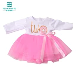 Clothes for doll fit 40cm new born doll accessories Fashion sequined jackets and dresses Christmas gifts for kids