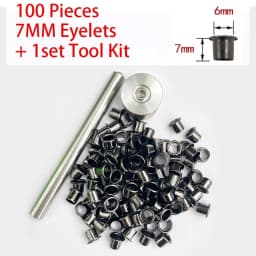 1set Kydex Eyelets Rivets Tools + 100pcs Rivets Kydex Holster Nail Installation Tools with Black Brass Nails