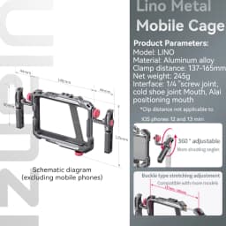 Ulanzi Lino Universal Smartphone Cage Protective Case with Side Handle Rig for IPhone16 15 14 13 12 Pro Max Samsung Xiaomi OPPO