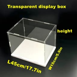 1pc Transparent Self-Assembled Acrylic Display Box Dustproof Storage Display Cabinet, Suitable for Car Models/Toys/Collectibles